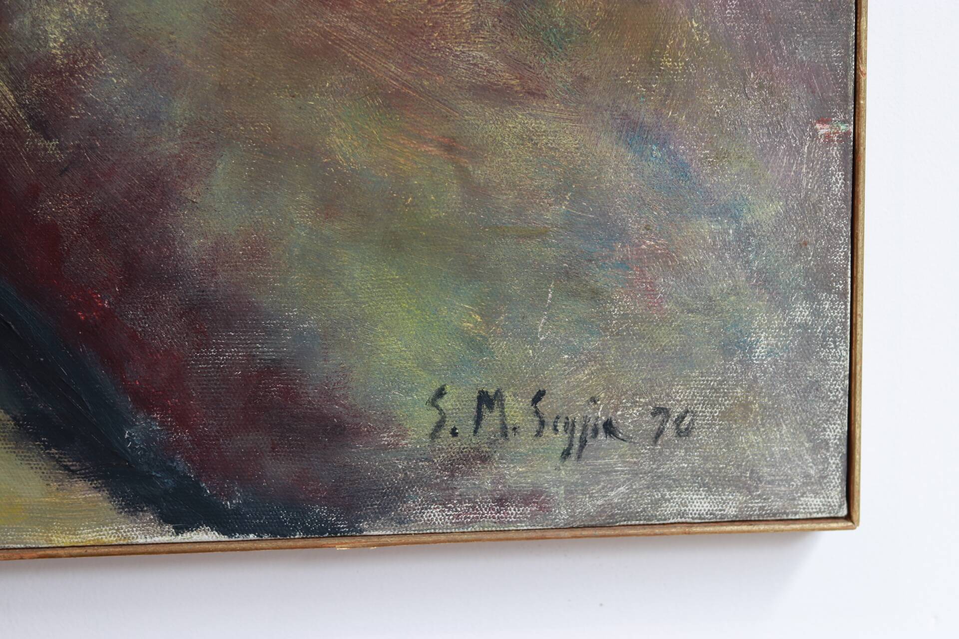 Large abstract art painting, 1970