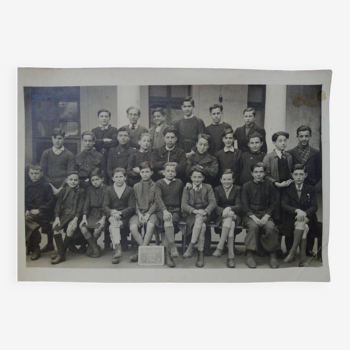 Ancienne photo d'ecole 1ère b classe 1943 bordeaux - ecole paul bert bordeaux - f.lefebvre