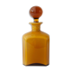Vintage Mustard Opaline Glass Bottle from Marinha Grande, 1960's