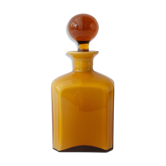 Vintage Mustard Opaline Glass Bottle from Marinha Grande, 1960's
