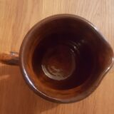 Ceramic milk pot creamer with orange glaze