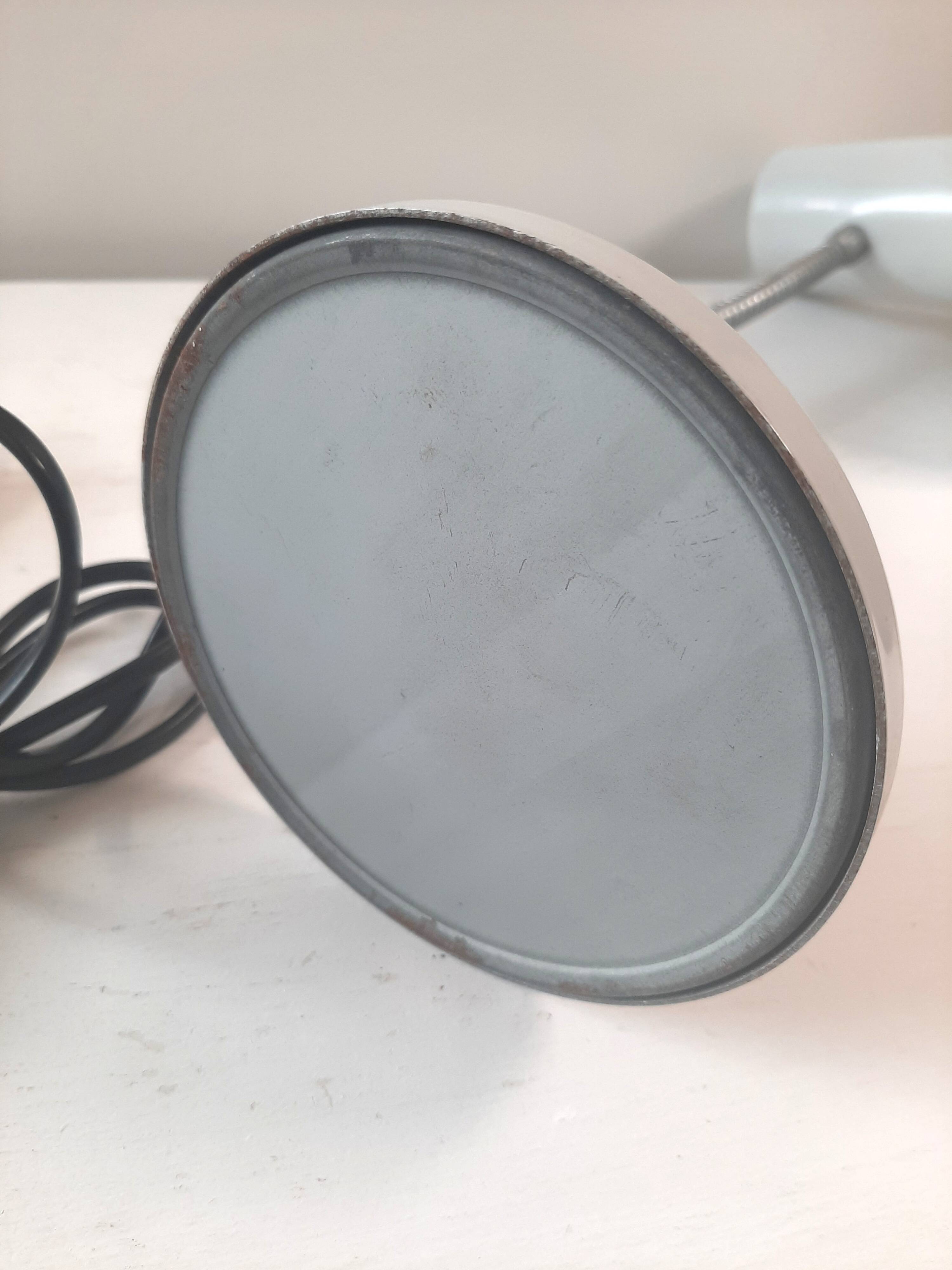 Vintage grey metal desk lamp