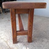 Solid oak bench 2 meters period 1960