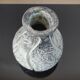 Vintage engraved ceramic soliflore vase
