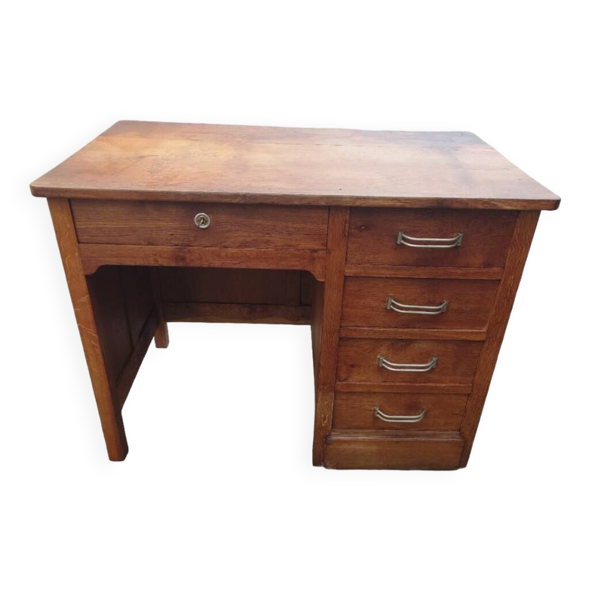 Solid oak sales desk, 1930