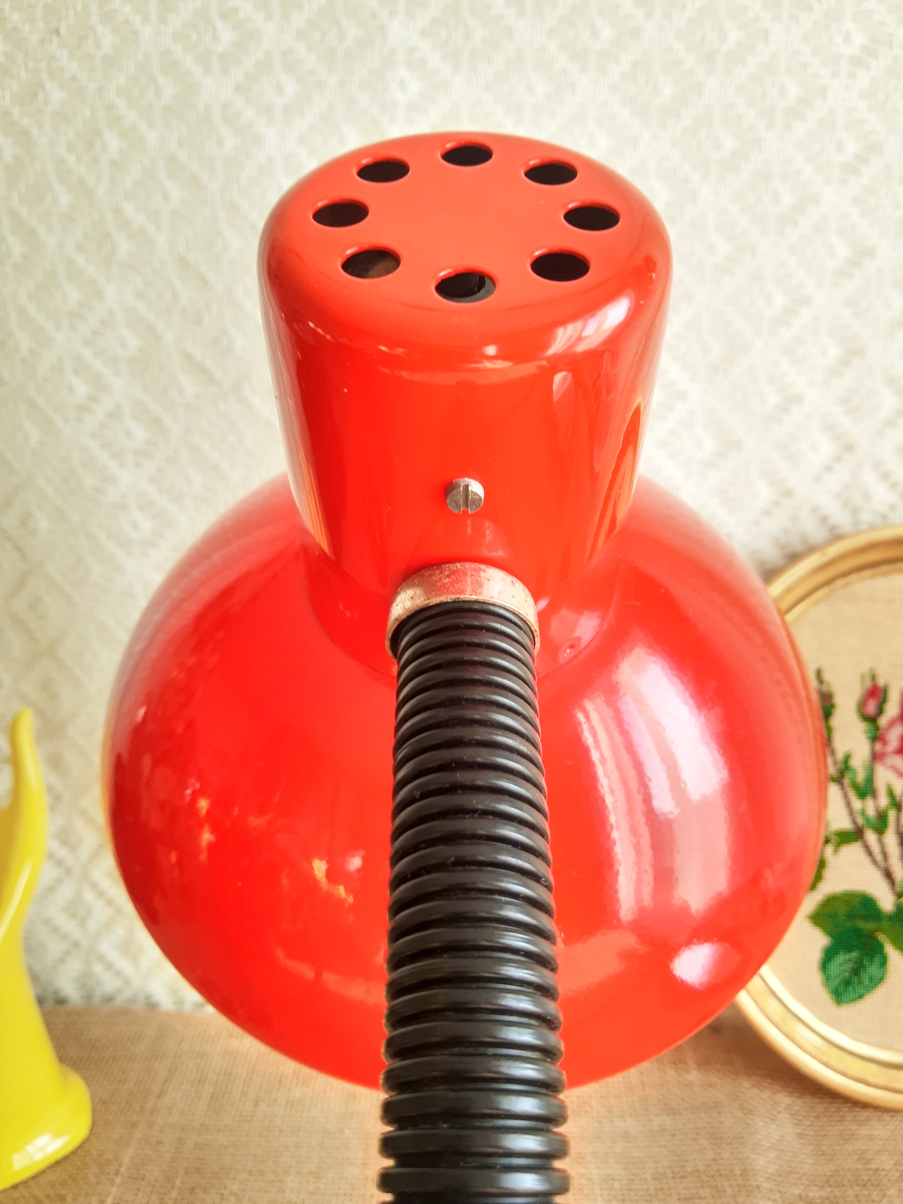 Vintage red orange desk lamp
