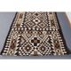 1970s Vintage Turkish Hand-Knotted Wool Cotton White Runner Rug 98x284