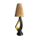 Free-form lamp, black and yellow ceramic - 1950s.