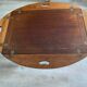 NAUTICAL STYLE FOLDING COFFEE TABLE WITH MAHOGANY BUTLER TOP