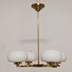 Arlus chandelier with 4 brass lights from the 50s/60s