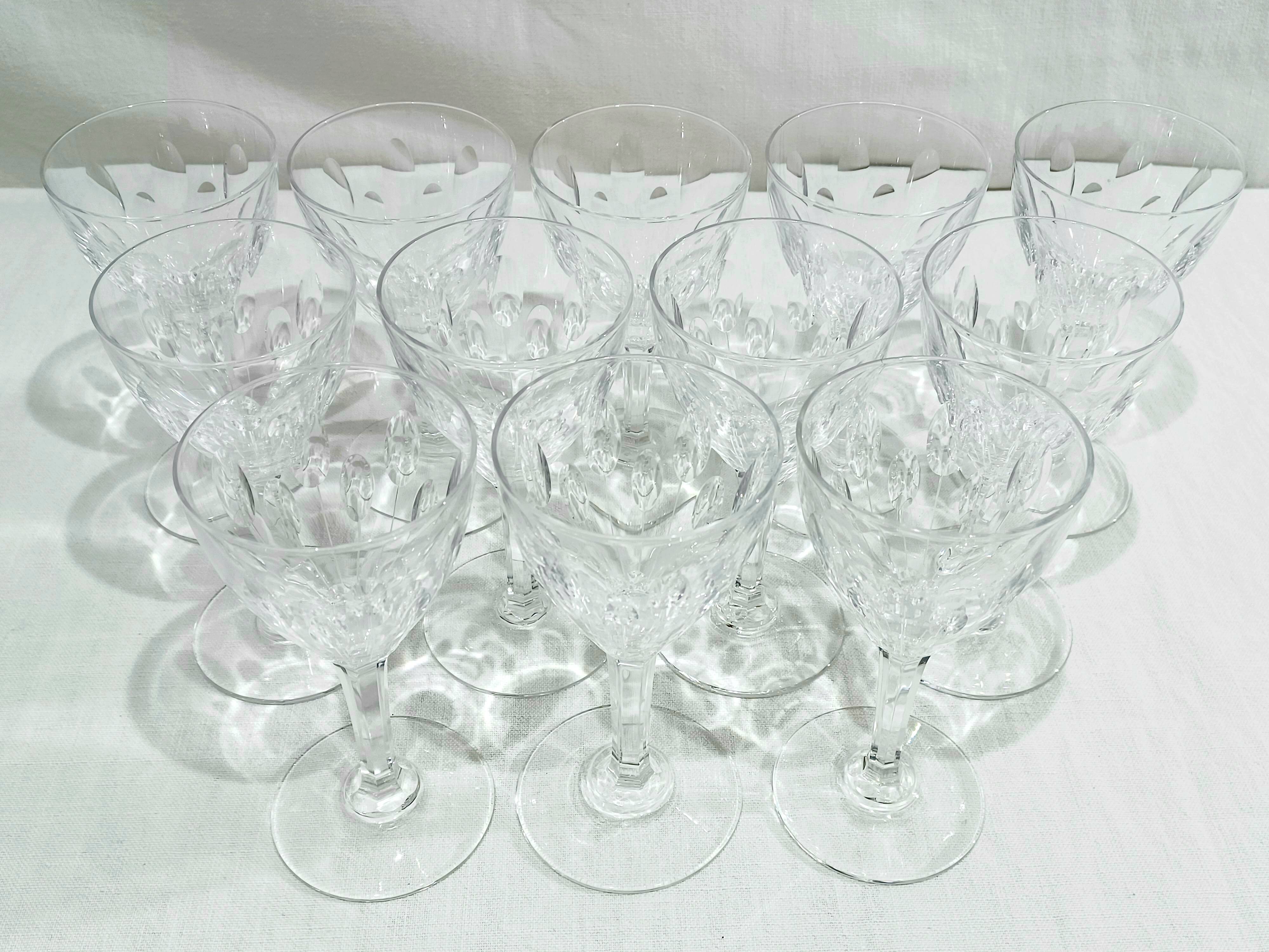 Val Saint Lambert - 12 Nestor Hamlet Liqueur Glasses