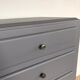 Wooden dresser painted five drawers tapered feet, vintage 60s