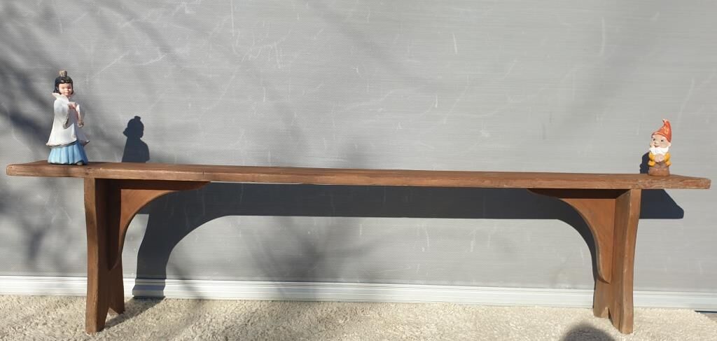 Vintage wooden bench L200