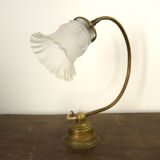 Brass lamp with glass globe