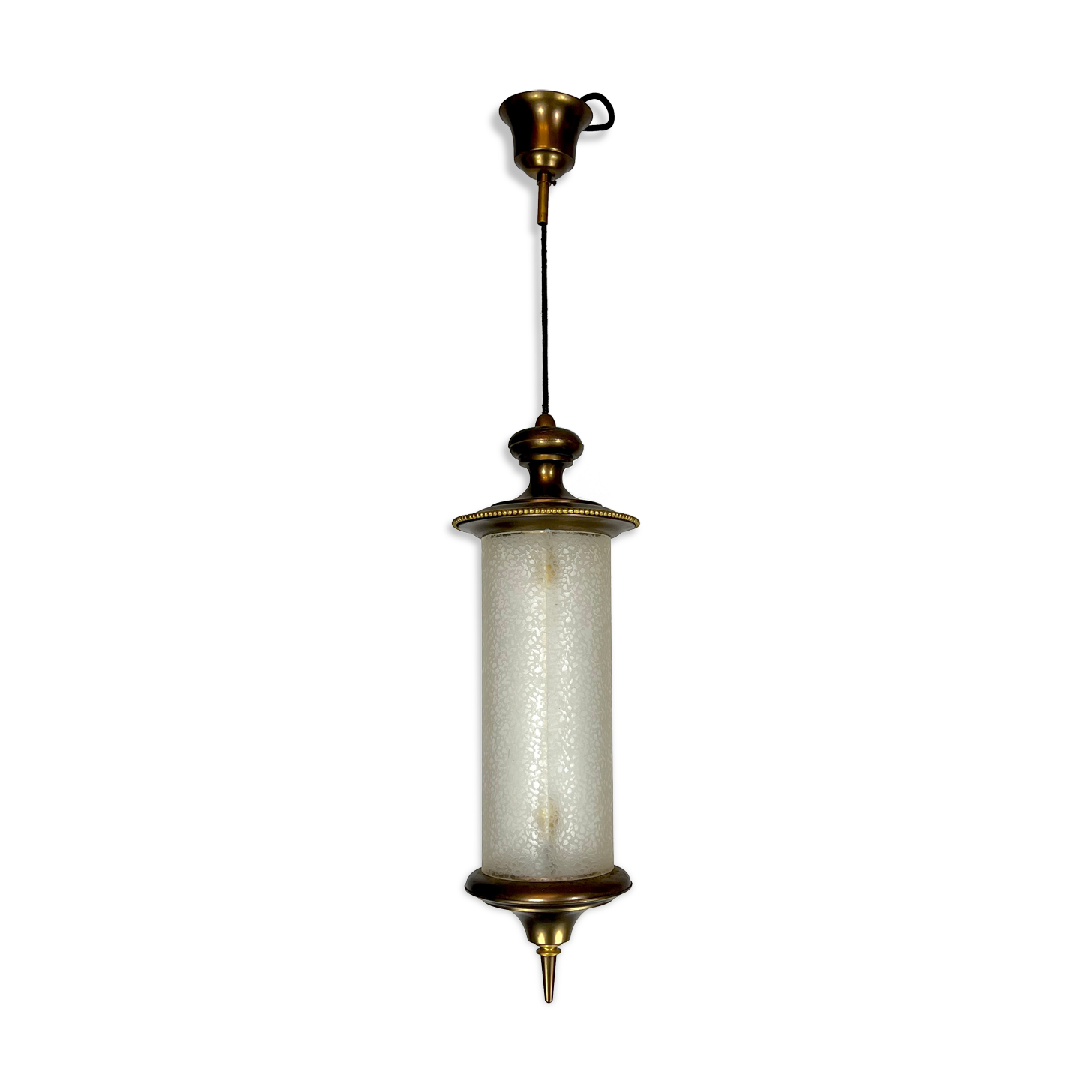 Mid-century Lumi Milano brass pendant light from 50s