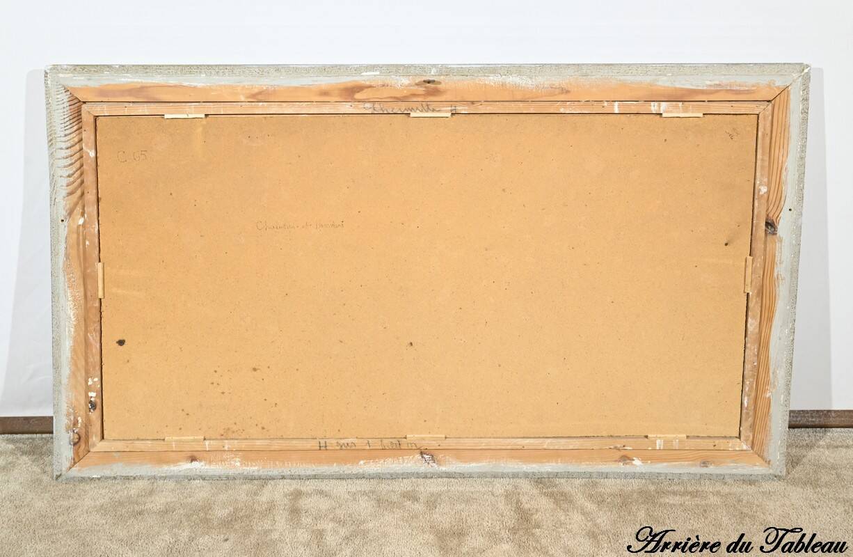 Oil Painting on Hardboard “Trawler and Tuna Boats”, signed G.Lhermitte – Mid 20th century