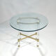 Plexi table Sandro Petti for Metalarte 1970 in brass