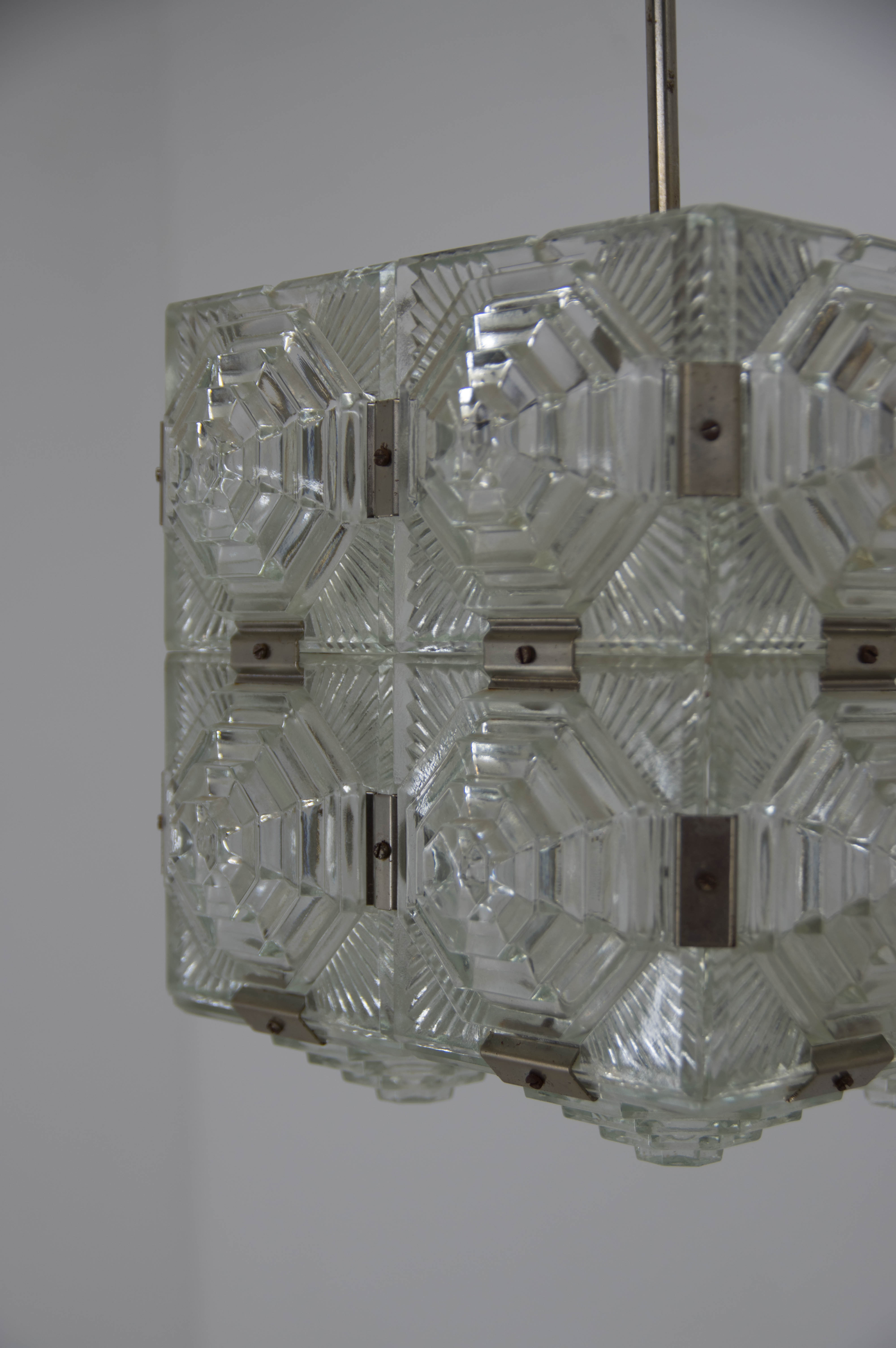 Glass Pendant by Kamenicky Senov, 1960s