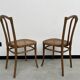 Duo de chaises bistrot anciennes Thonet avec estampille