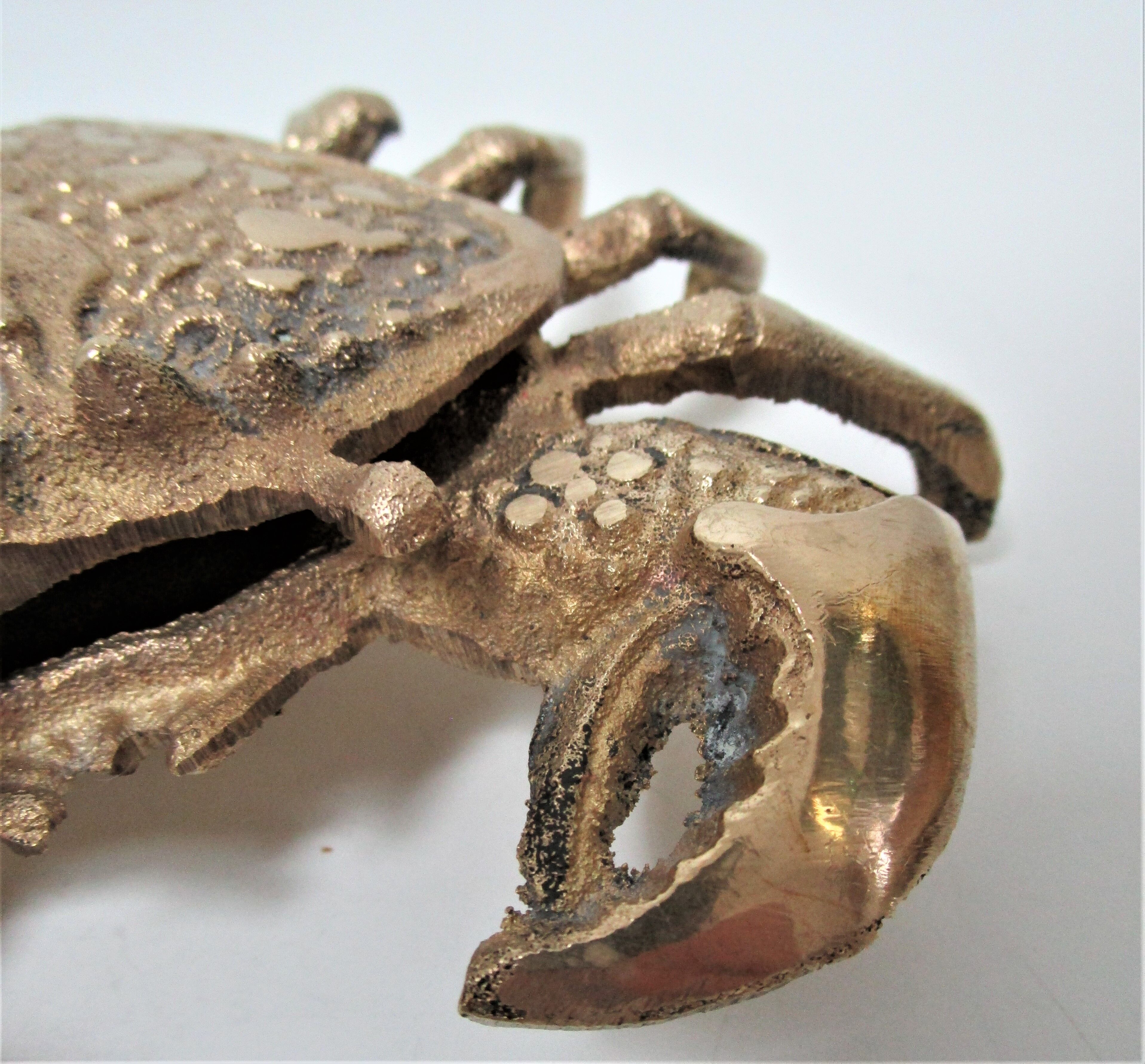 Vintage brass ashtray crab