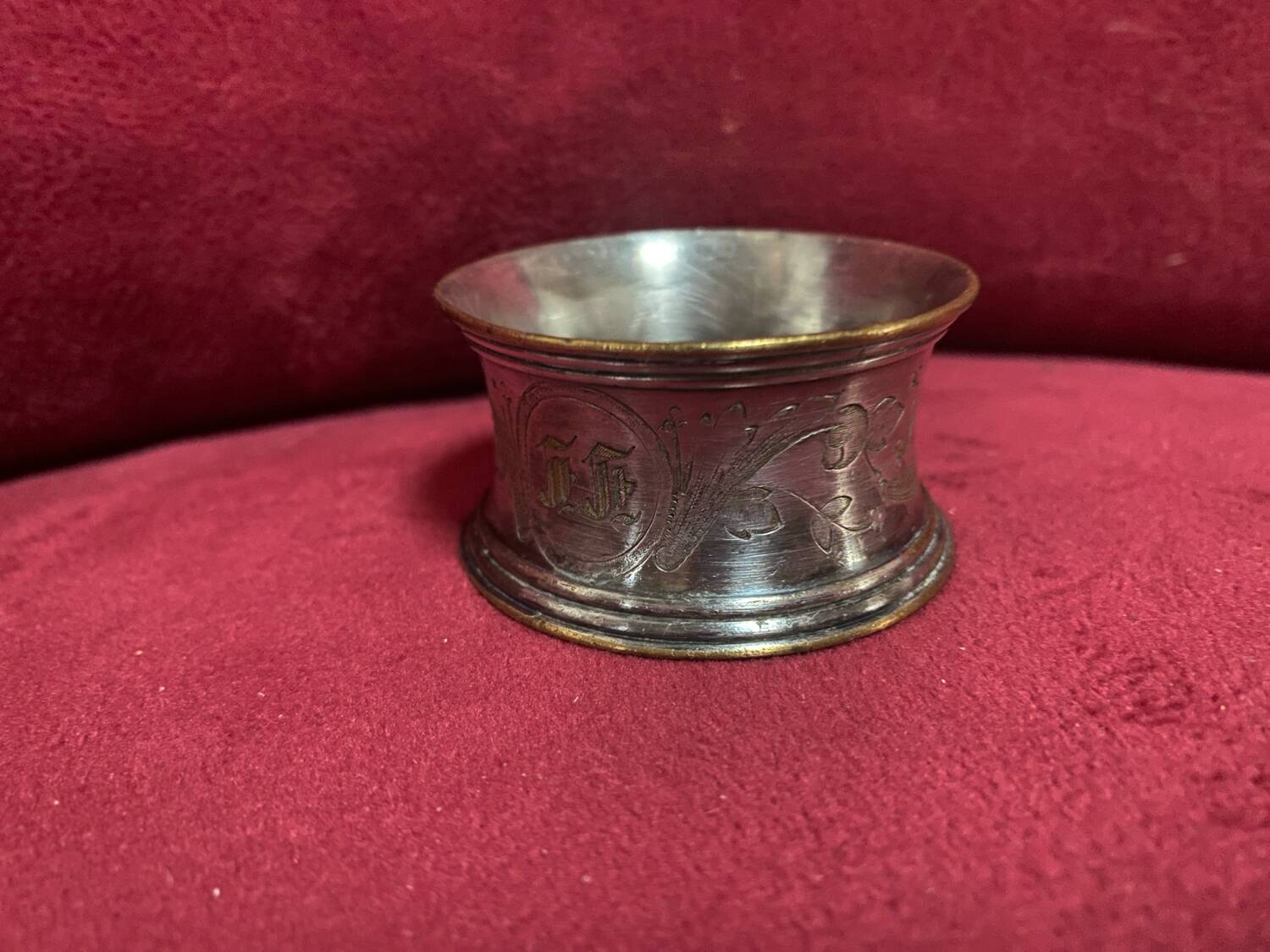 Rond de serviette Christofle en métal argenté