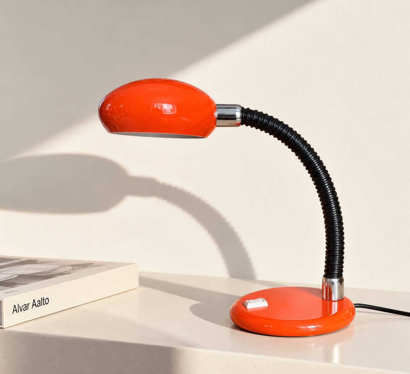Space Age orange desk lamp – 1970s