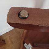 Central-footed rosewood round table