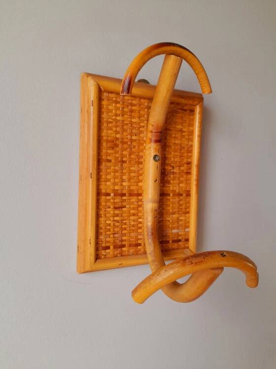 1960s rattan wall hook