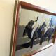 Mid-Century Modern Swedish "Altea" Vintage Abstract Figurative Oil Painting, Framed