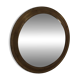 Antique round brass mirror