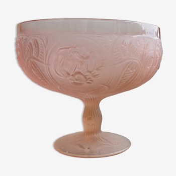 Pink glass standing cup