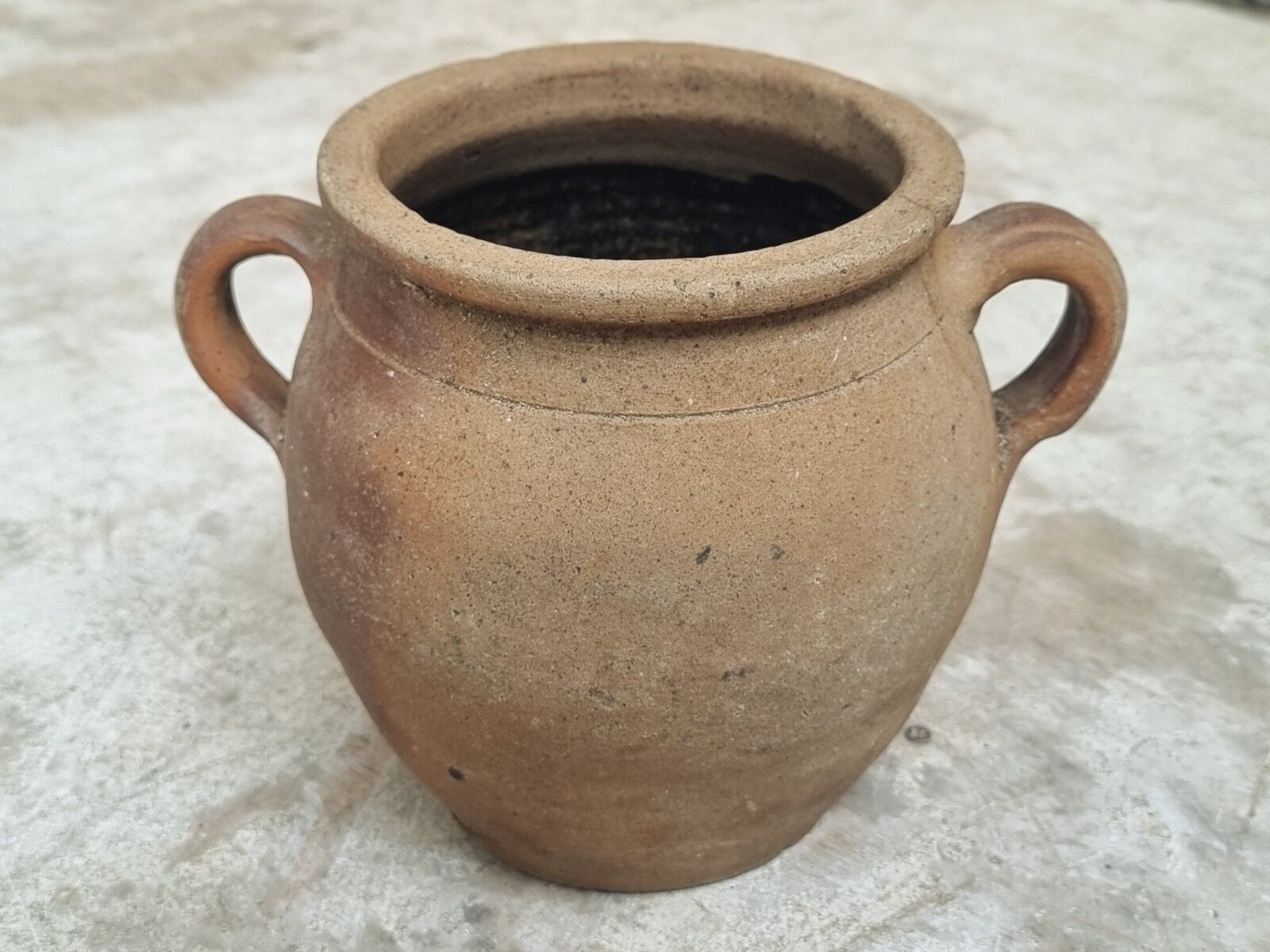 Antique French grespot confit pot