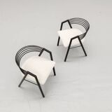 Ensemble de chaises de salle à manger postmodernes des années 1980