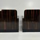 Set of Art Deco Italian Macassar and Walnut Root Armchairs, 1930s