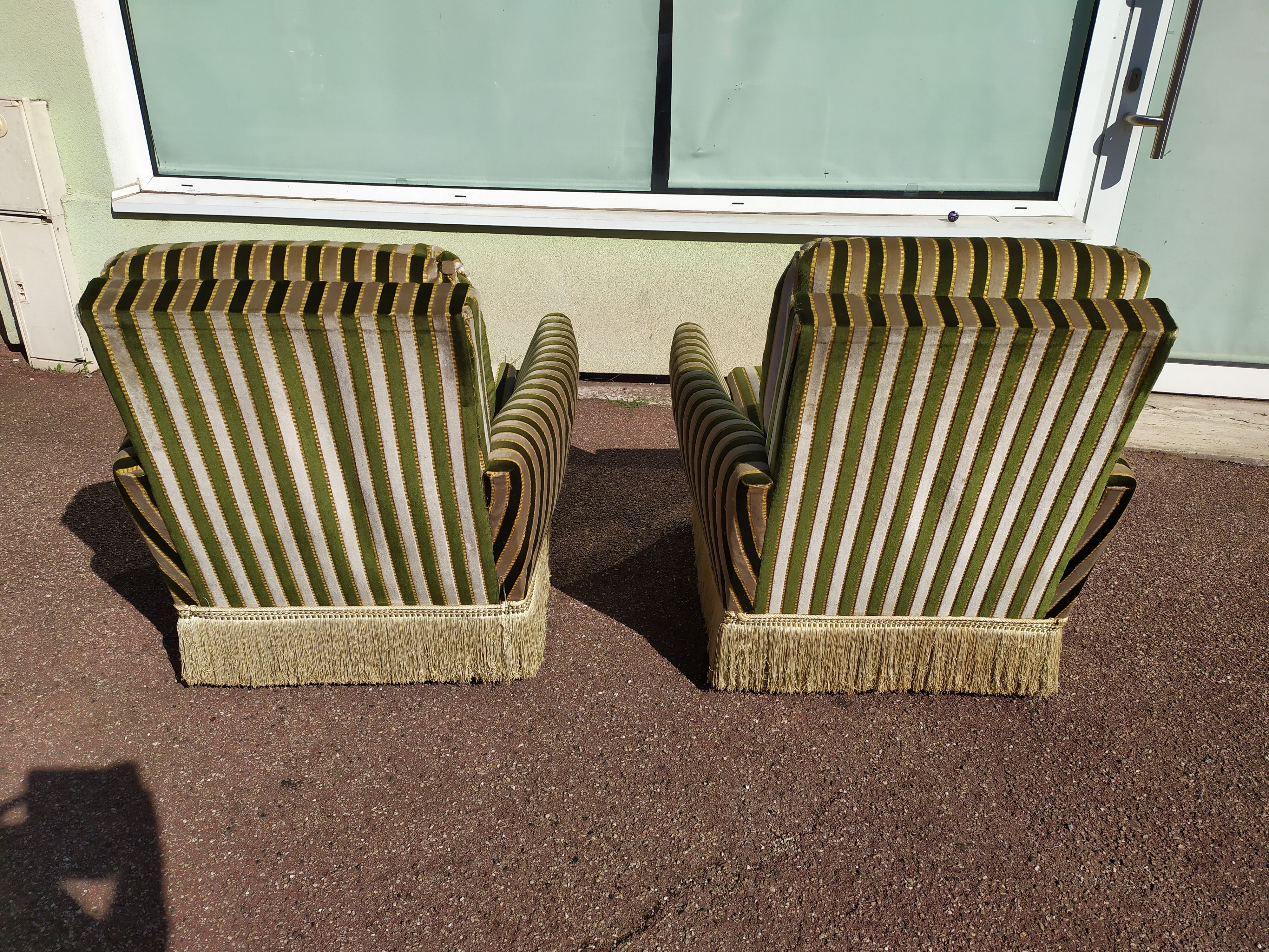 Lot de 2 fauteuils en velours