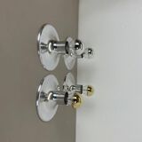 Silver disc wall lamps by Charlotte Perriand, Germany, 1970s, set of 4