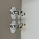Silver disc wall lamps by Charlotte Perriand, Germany, 1970s, set of 4
