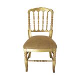 Gold Leaf Tiffany , Chiavari Style Chair, France, circa 1960s