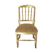 Chaise de style Chiavari en feuille d'or Tiffany, France, vers les années 1960.