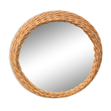 Vintage wicker mirror