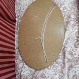 oval plaster mirror 55x34cm