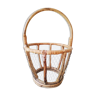 Rattan and mesh basket