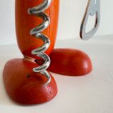 Vintage wooden cat corkscrew