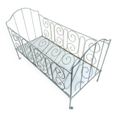 Banquette lit en fer forgé + matelas + 2 draps