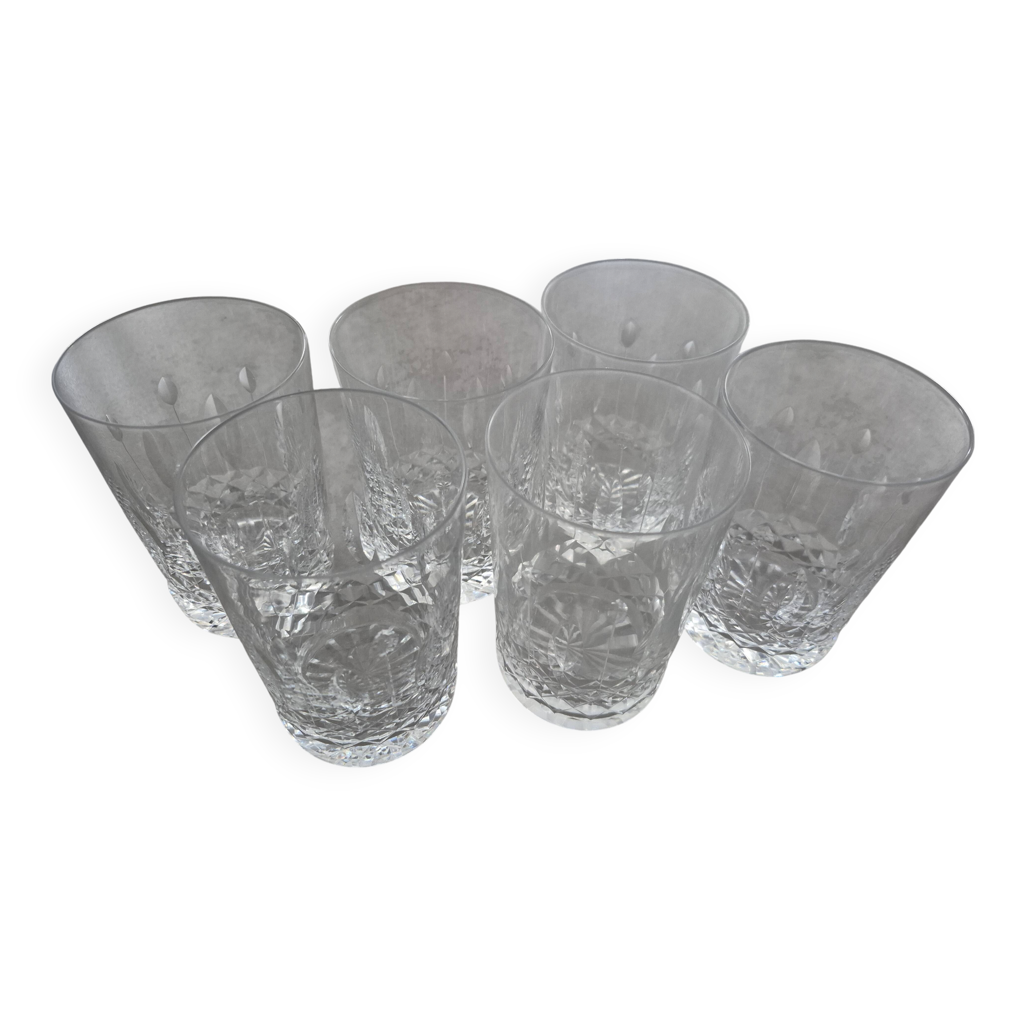 6 verres cristal st louis