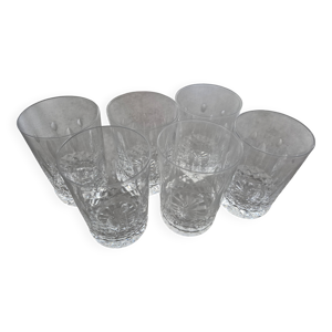 6 verres cristal st louis