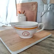 Saucière Gien marron et orange modèle Ladon