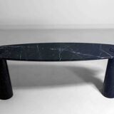 'Eros' console table in black marquina marble by Angelo Mangiarotti