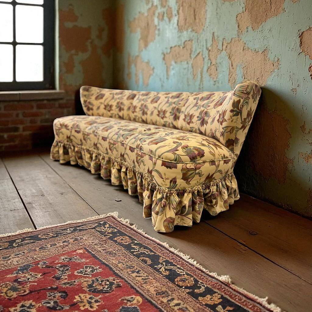 Vintage floral cocktail sofa / sofa / lounge seat