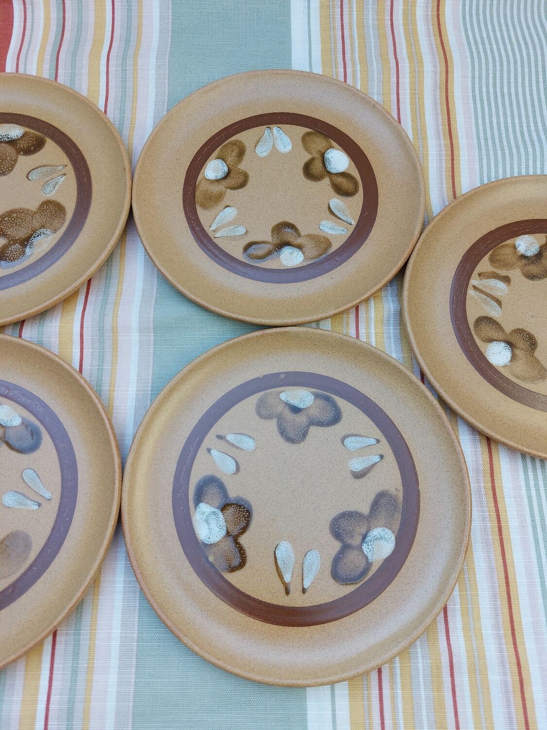 6 plates plated sandstone Sarreguemines Chamonix